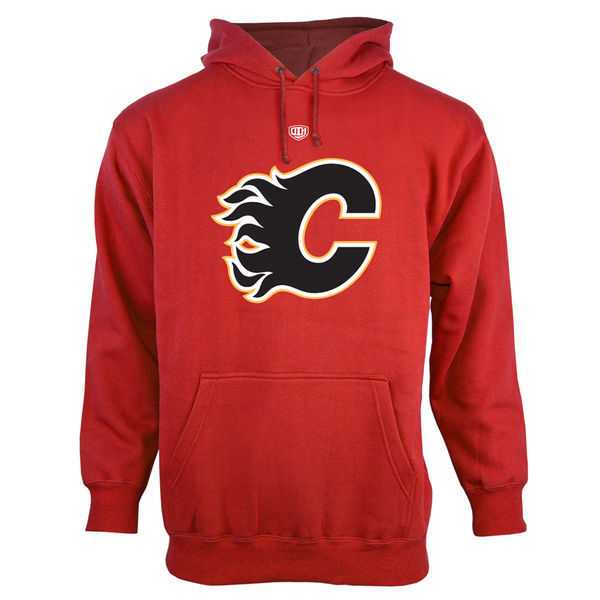 Men's Calgary Flames Old Time Hockey Big Logo with Crest Pullover Hoodie - Red,We sell and wholesale Men's Calgary Flames Old Time Hockey Big Logo with Crest Pullover Hoodie - Red on line form chian!